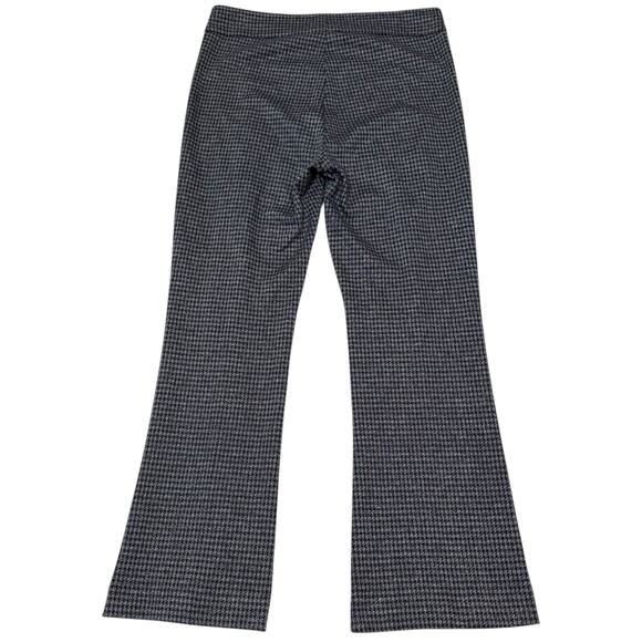 Avenue Montaigne Leo Cropped Flare Pants Pull On Navy Blue Houndstooth Size 4 - Picture 7 of 8